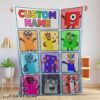 Cute Cartoon Numberblocks Characters Blanket Fleece Customized Blanket