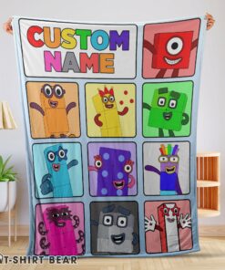 Cute Cartoon Numberblocks Characters Blanket Fleece Customized Blanket