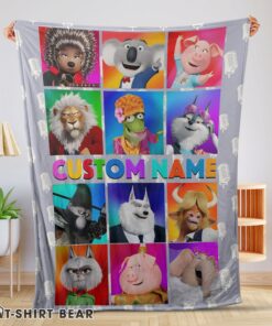 Cute Cartoon Sing Character Blanket Fleece Customized Blanket