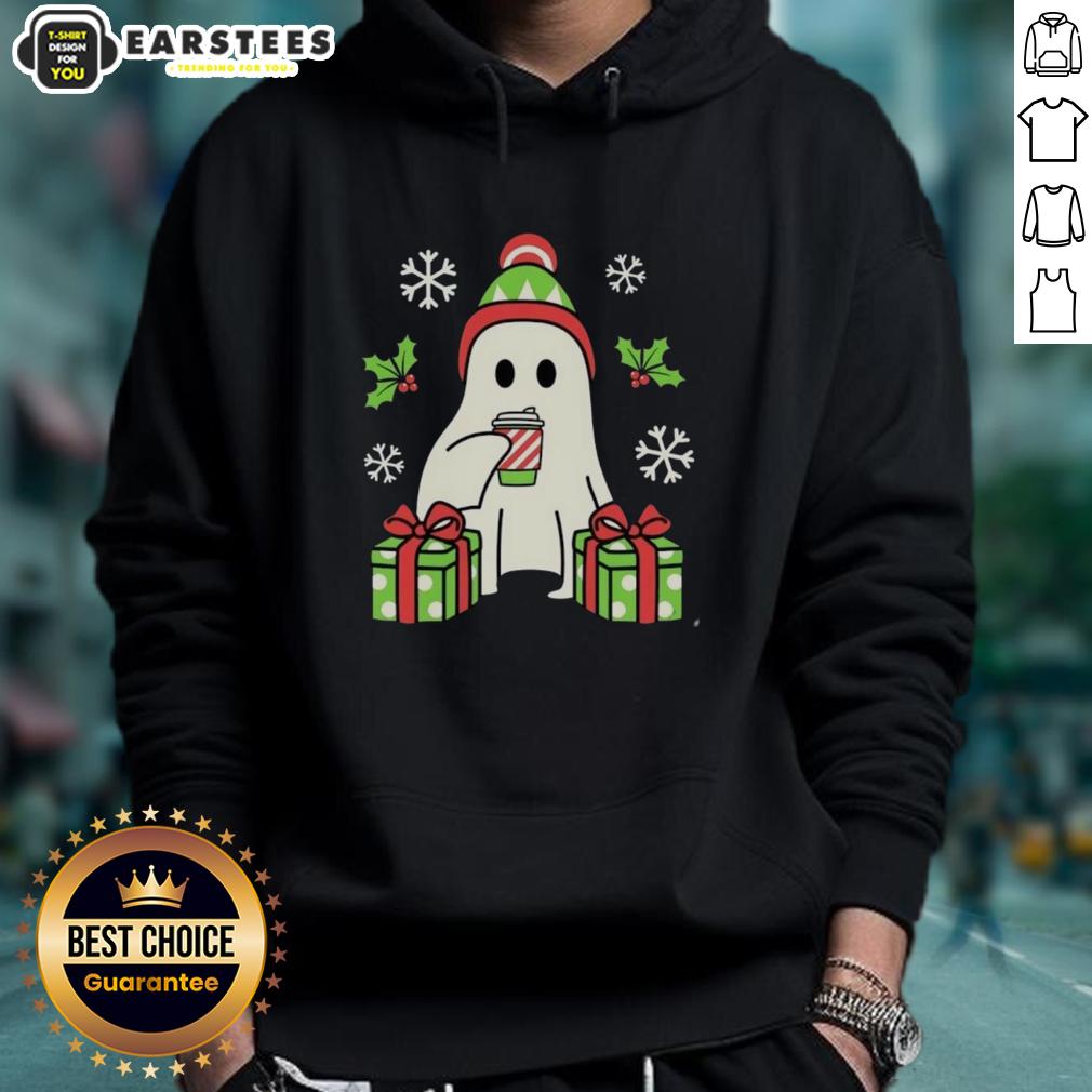 cute-christmas-ghost-hoodie Cute Christmas ghost hoodie featuring a playful ghost design, perfect for festive holiday outfits and cozy winter wear.