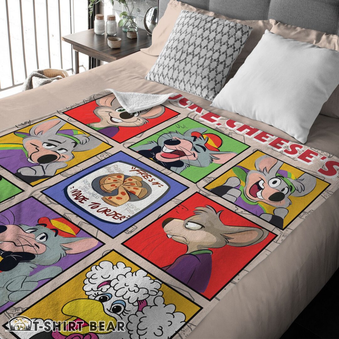 Cute Chuck E. Cheese's Where A Kid Can Be A Kid Blanket Fleece