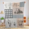 Cute Classic Winnie The Pooh & Friends Sketch Blanket Fleece Customized Blanket