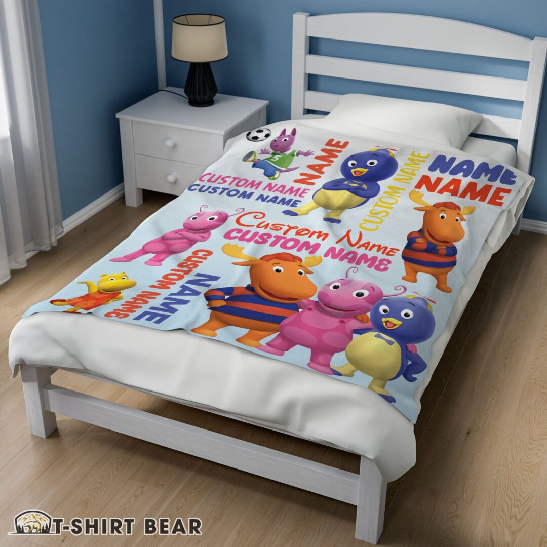 Cute Cute Backyardigans Characters Blanket Fleece Customized Blanket