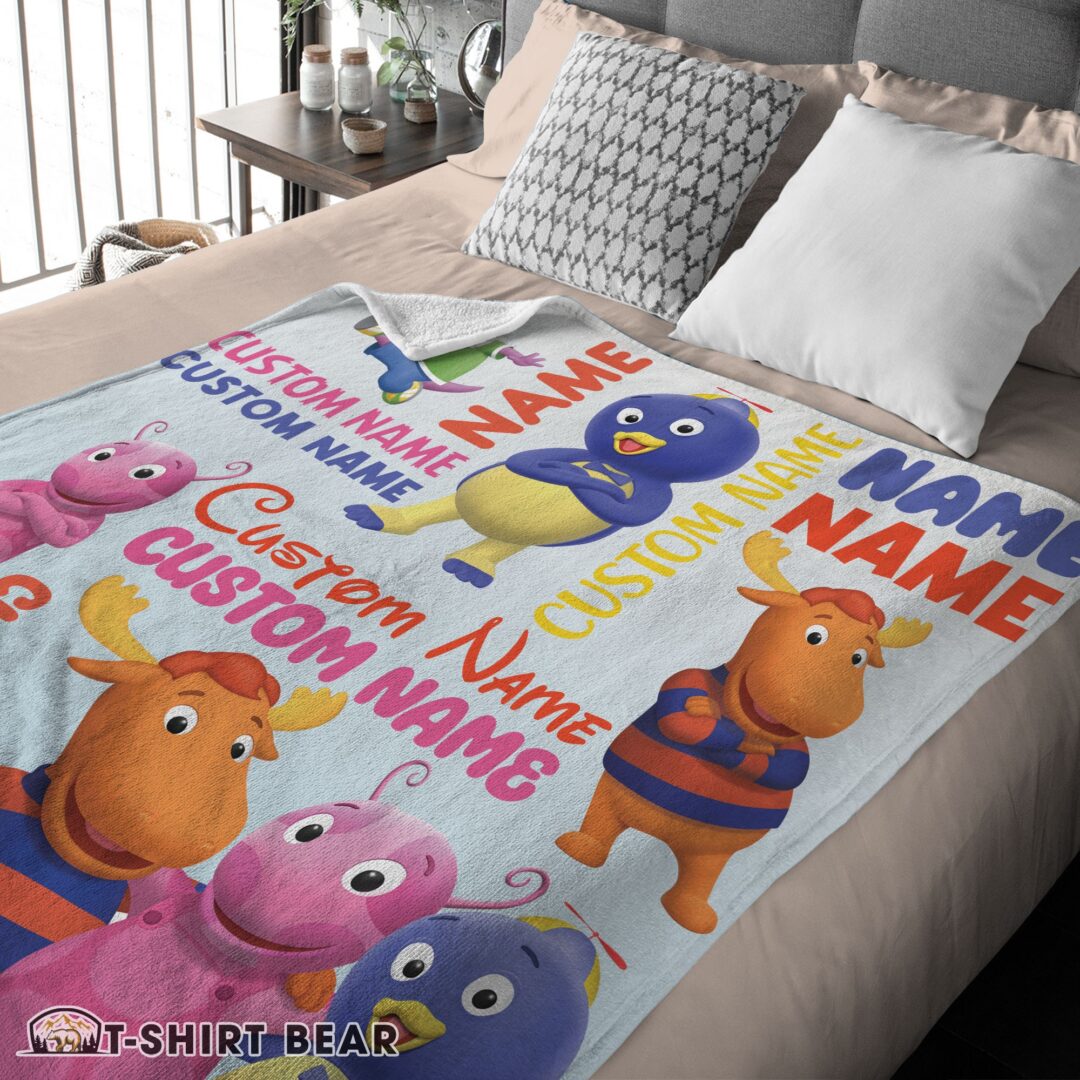 Cute Cute Backyardigans Characters Blanket Fleece Customized Blanket