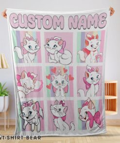 Cute Cute Disney Cartoon The Aristocats Marie Blanket Fleece Customized Blanket