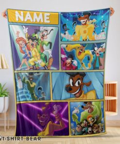 Cute Disney A Goofy Movie Max Goof & Powerline Blanket Fleece Customized Blanket