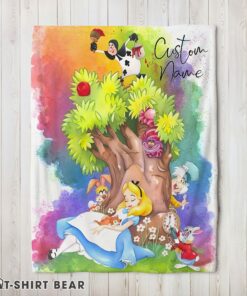 Cute Disney Alice In Wonderland Dreaming Blanket Fleece Customized Blanket