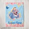 Cute Disney Alice & The White Rabbit Alice In Wonderland Blanket Fleece Customized Blanket