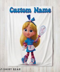 Cute Disney Alice’s Wonderland Bakery Blanket Fleece Customized Blanket
