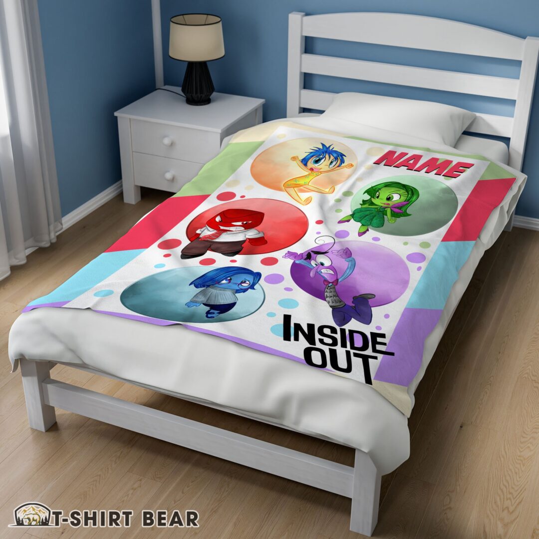 Cute Disney Cartoon Inside Out Blanket Fleece Customized Blanket