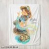 Cute Disney Cartoon Jasmine Princess Blanket Fleece Customized Blanket