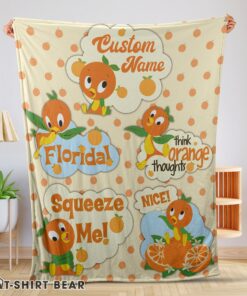 Cute Disney Cartoon Orange Bird Cute Blanket Fleece Customized Blanket