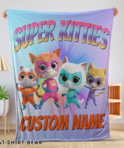 Cute Disney Cartoon SuperKitties Blanket Fleece Customized Blanket