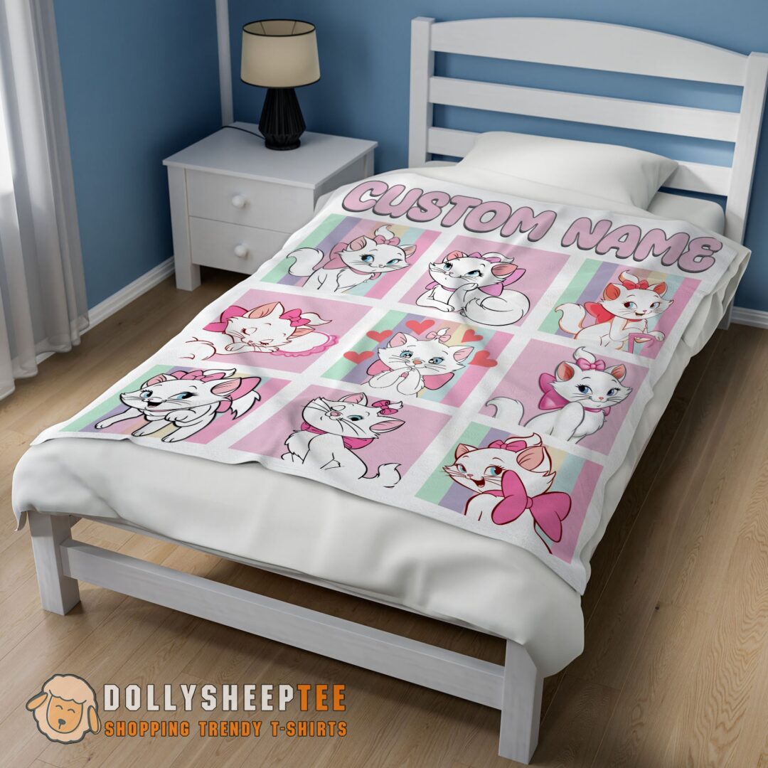 Cute Disney Cartoon The Aristocats Marie Blanket Customized Blanket
