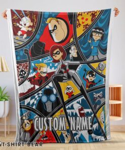 Cute Disney Cartoon The Incredibles Tapestry Blanket Fleece Customized Blanket