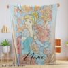 Cute Disney Cinderella Elegant Princess Bloom Blanket Fleece Customized Blanket