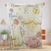 Cute Disney Elegant Princess Belle Pretty Blanket Fleece Customized Blanket