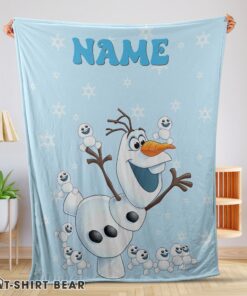 Cute Disney Frozen Olaf Dancing Blanket Fleece Customized Blanket