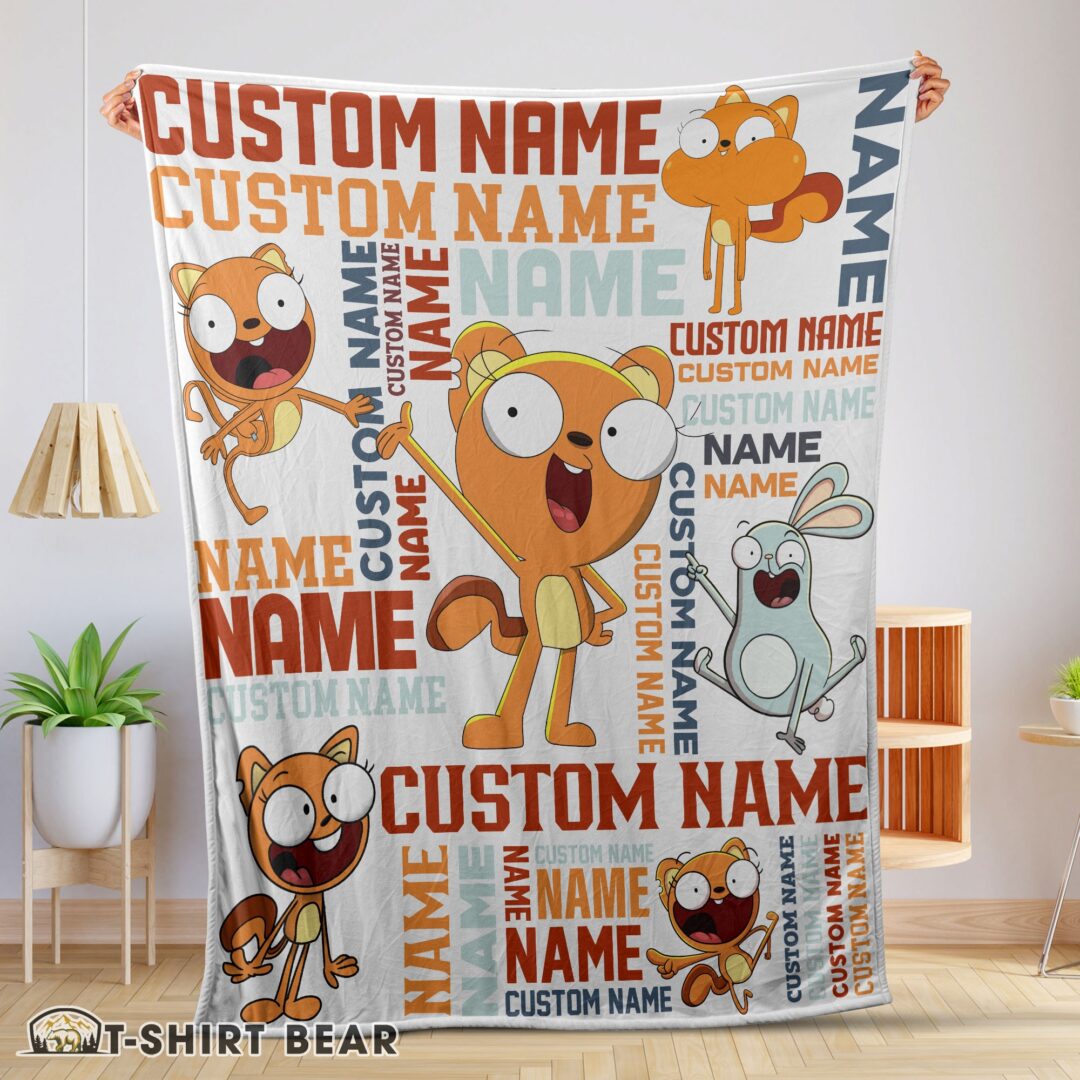 Cute Disney Kiff Chatterley & Barry Buns Blanket Fleece Customized Blanket