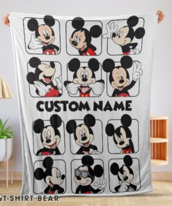 Cute Disney Mickey And Friends Mickey Mouse Moods Blanket Customize Blanket