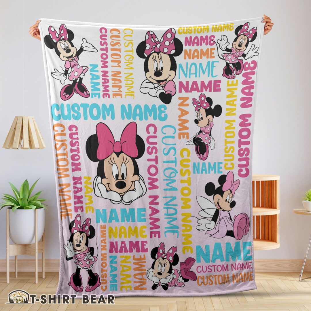 Cute Disney Minnie Mouse Blanket Fleece Customized Blanket-mk-01