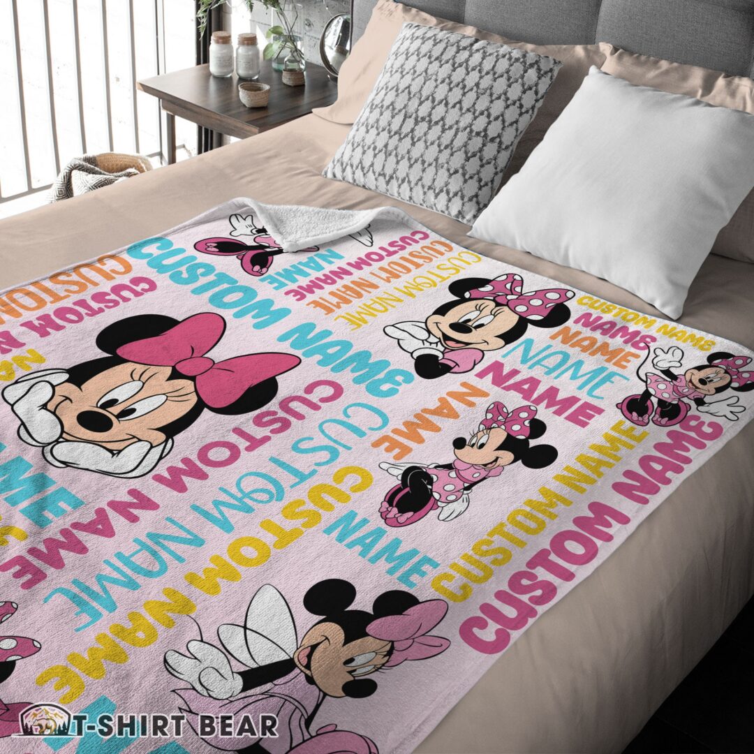 Cute Disney Minnie Mouse Blanket Fleece Customized Blanket-mk-03