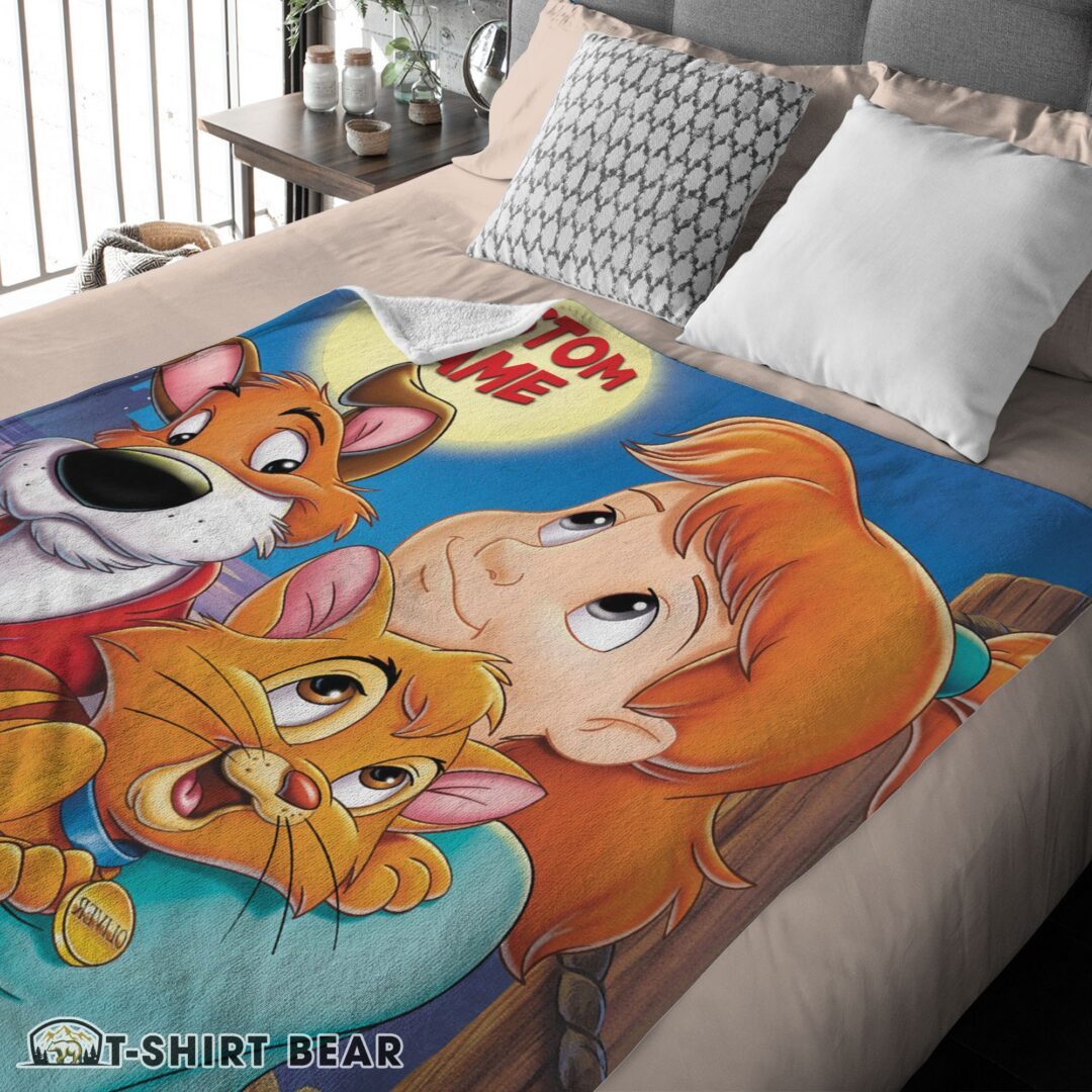 Cute Disney Oliver & Company Jenny Foxworth Oliver Dodger Blanket Fleece Customized Blanket-mk-03