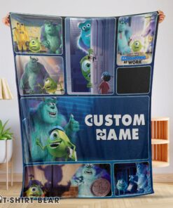 Cute Disney Pixar Mike & Sulley Monsters Inc Blanket Fleece Customized Blanket