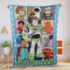 Cute Disney Pixar Toy Story Buzz Lightyear With Friends Blanket Fleece Customized Blanket