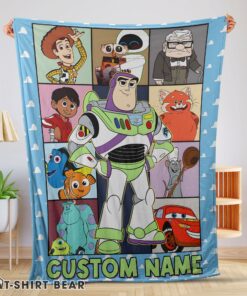 Cute Disney Pixar Toy Story Buzz Lightyear With Friends Blanket Fleece Customized Blanket