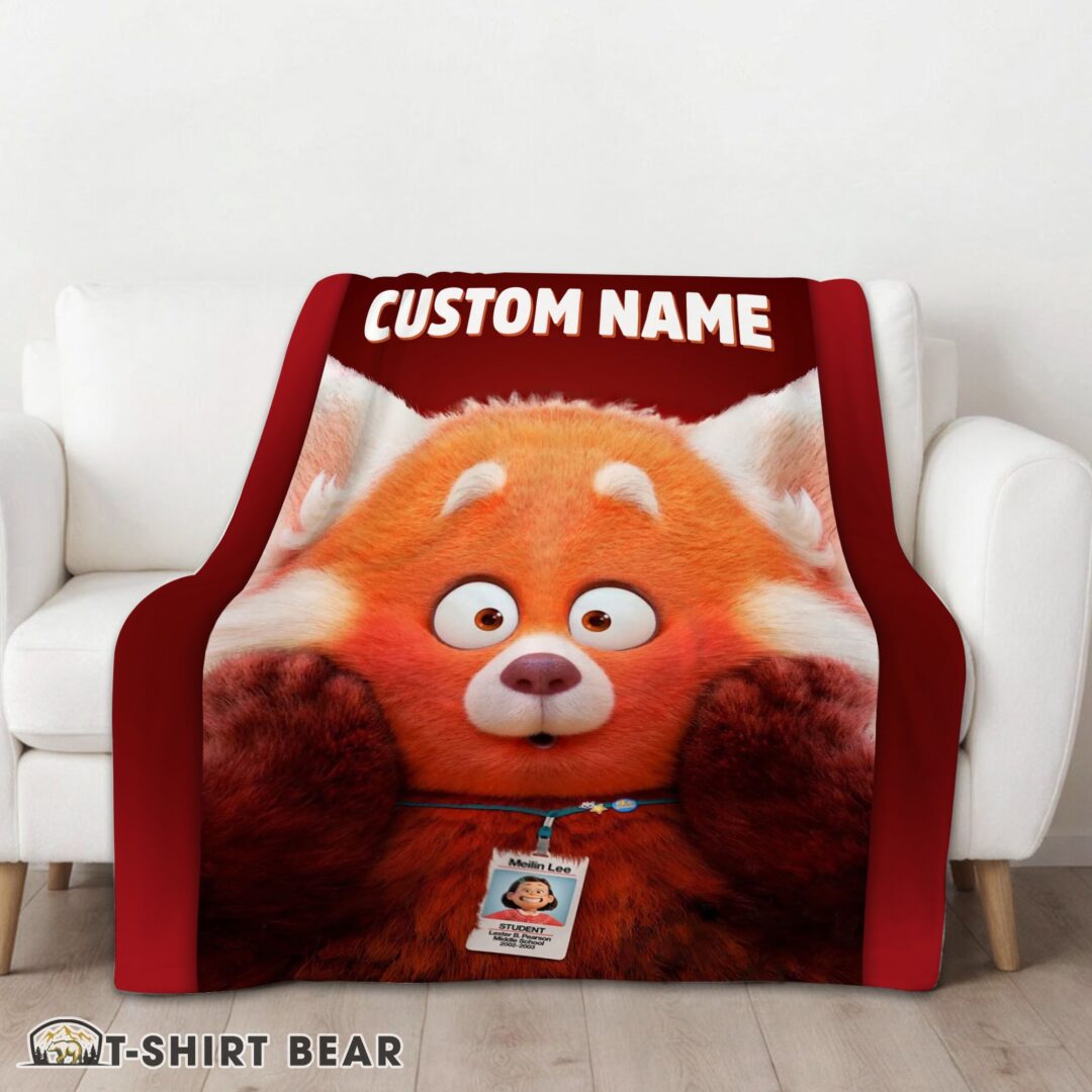 Cute Disney Pixar Turning Red Blanket Fleece Customized Blanket