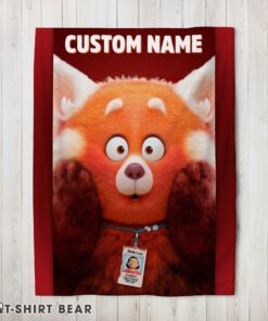 Cute Disney Pixar Turning Red Blanket Fleece Customized Blanket