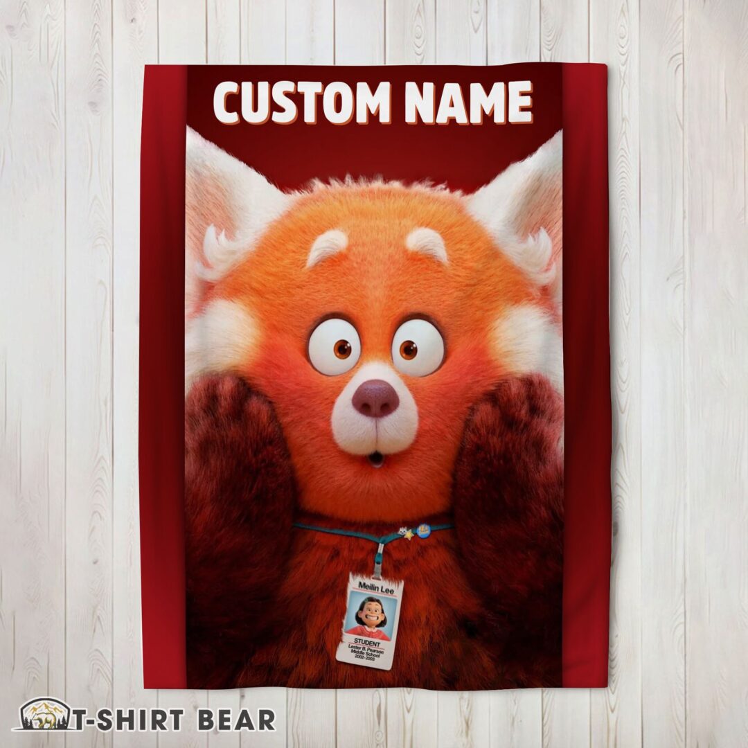 Cute Disney Pixar Turning Red Blanket Fleece Customized Blanket