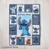 Cute Disney Playful Stitch Collage Blanket Fleece Customized Blanket