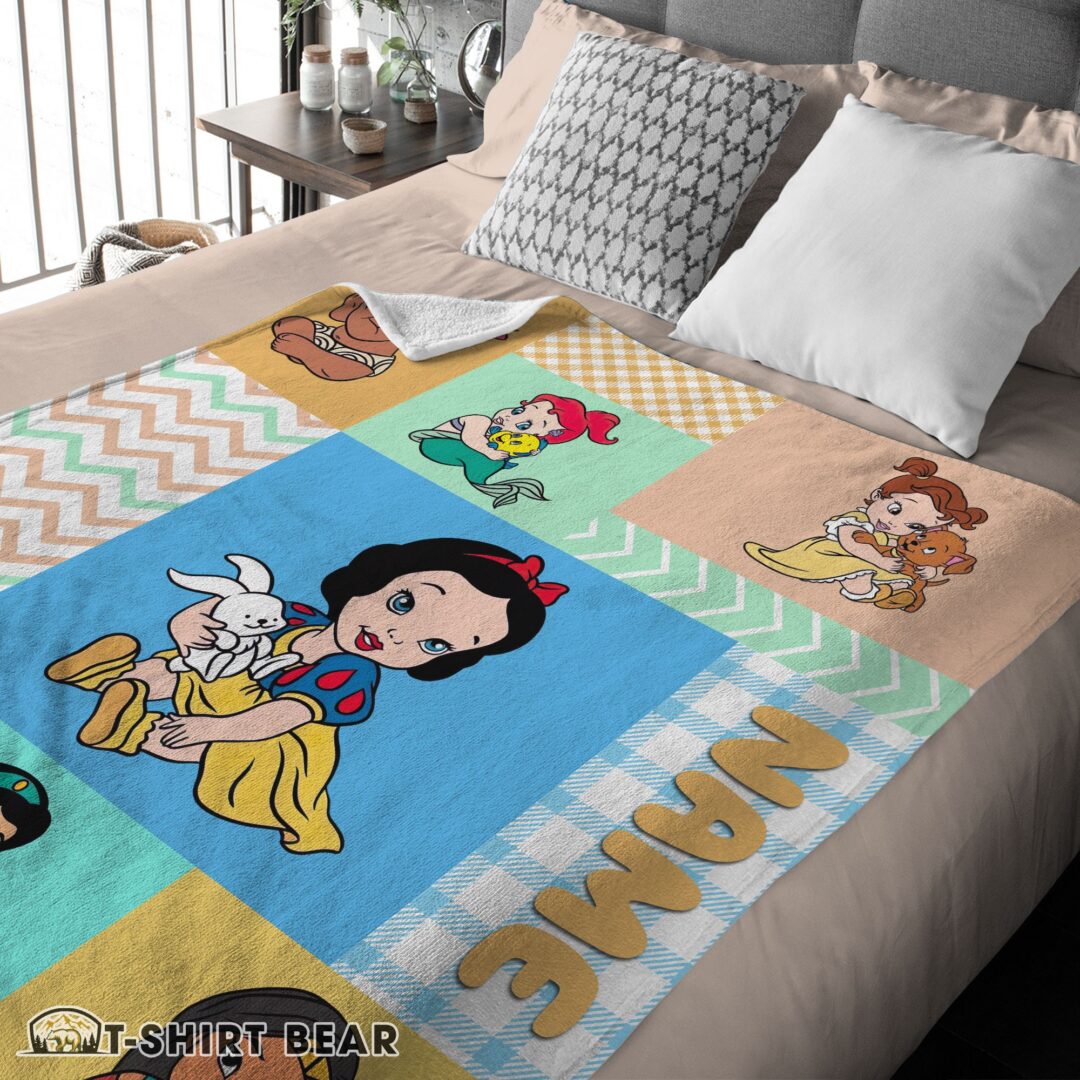 Cute Disney Princess Baby Princess Blanket Fleece Customized Blanket