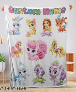 Cute Disney Princess Palace Pets Blanket Fleece Customized Blanket