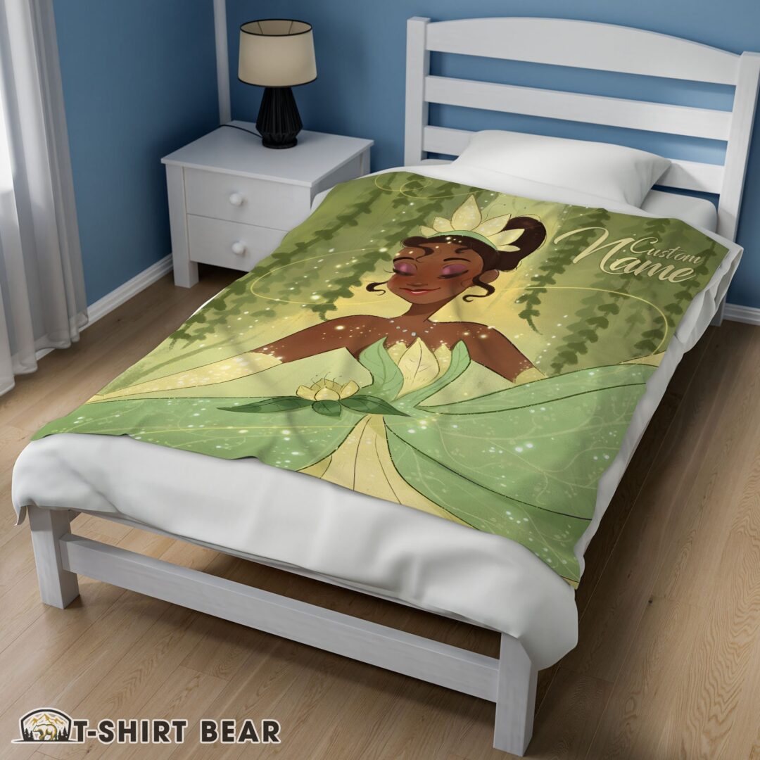 Cute Disney Princess Tiana Blanket Fleece Customized Blanket