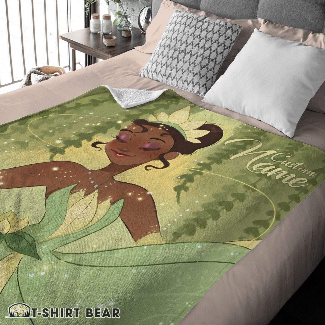 Cute Disney Princess Tiana Blanket Fleece Customized Blanket