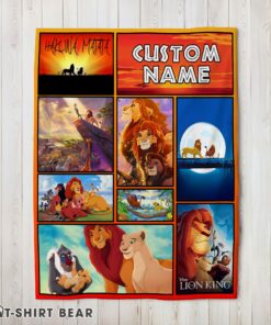 Cute Disney Simba Mufasa Timon Pumbaa The Lion King Collage Blanket Fleece Customized Blanket