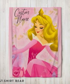 Cute Disney Sleeping Beauty Aurora Princess Blanket Fleece Customized Blanket