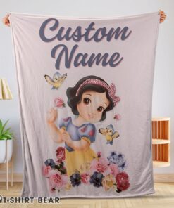 Cute Disney Snow White Princess Blanket Fleece Customized Blanket