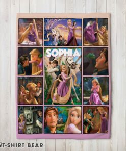 Cute Disney Tangled Collage Blanket Fleece Customized Blanket