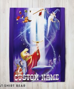 Cute Disney The Sword In The Stone Legendary Blanket Fleece Customized Blanket