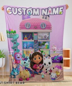 Cute Disney’s Gabby’s Dollhouse With Our Cute Girl Fleece Blanket Customize Blanket