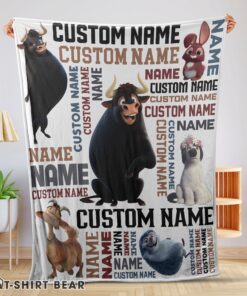 Cute Ferdinand The Bull And Friends Blanket Fleece Customized Blanket