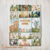 Cute Forest Animals Collage Whimsical Blanket Customized Blanket