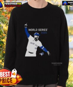 Alt Text: Cute George Springer Toronto Blue Jays MLB World Series 2025 player graphic sweatshirt featuring vibrant design.