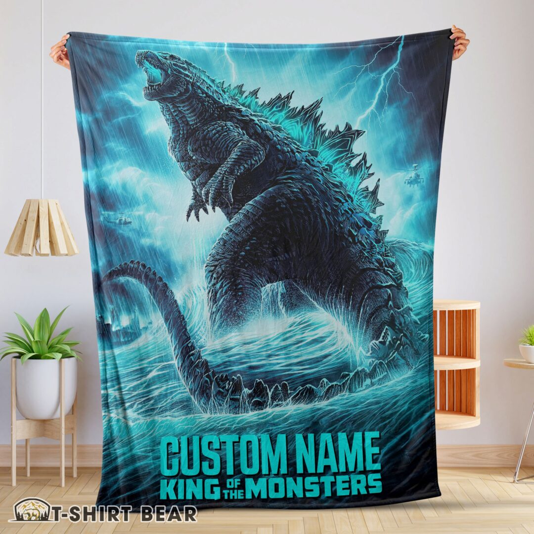 Cute Godzilla King Of The Monsters Blanket Fleece Customized Blanket