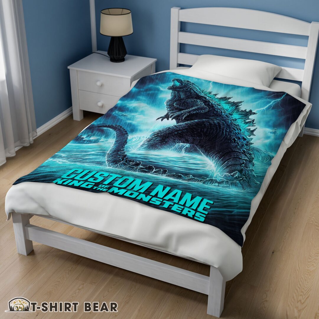 Cute Godzilla King Of The Monsters Blanket Fleece Customized Blanket