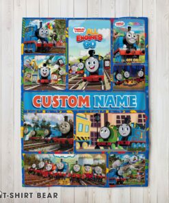 Cute Good Thomas & Friends Collage Blanket Fleece Customized Blanket